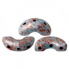 Les perles par Puca® Arcos beads Opaque blue turquoise tweedy 63030/45703